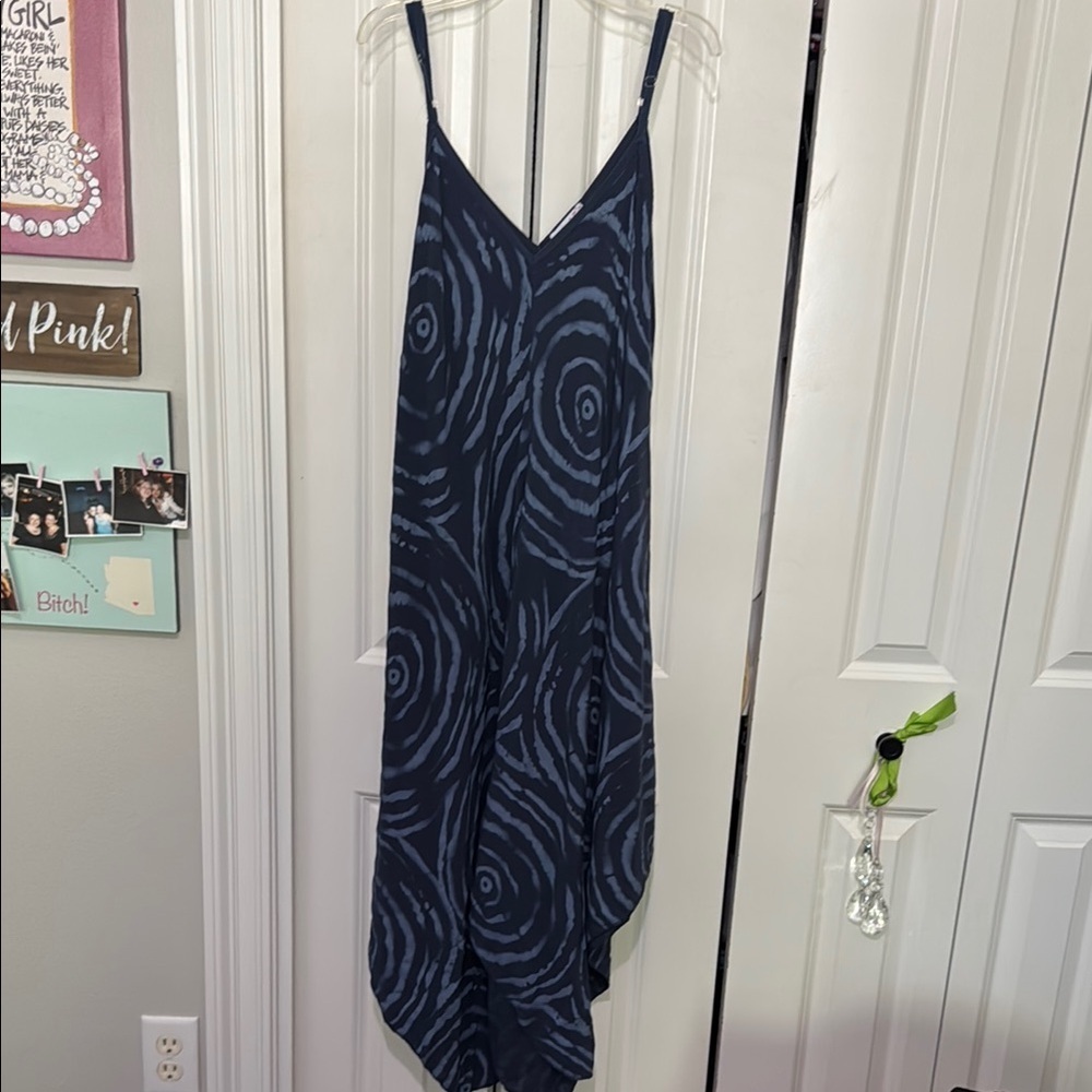 Elegant Blue Tie-Dye Women's Skirt - Picture 2 of 7
